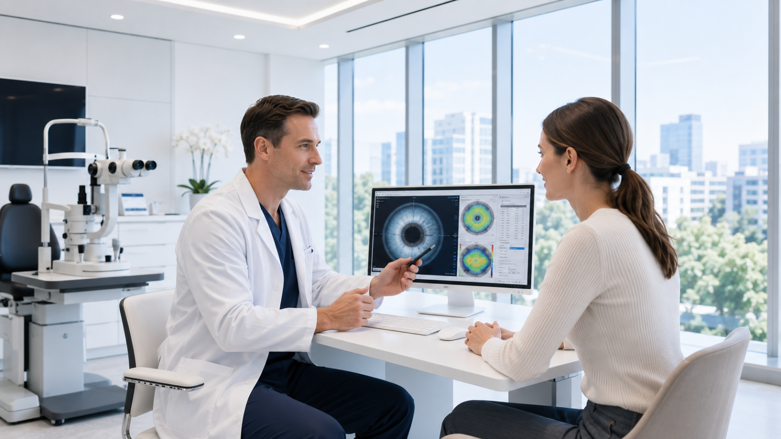 Auge als Symbol für Nachsorge und Heilung nach einer Augenlaserbehandlung