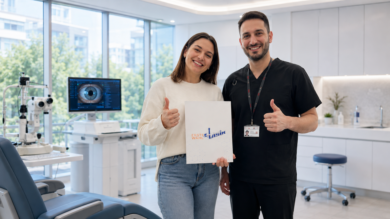 Patientin mit Arzt in der BHT Clinic Istanbul