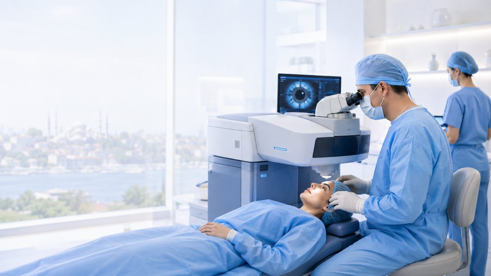 Moderne Augenlaserbehandlung in einer Augenklinik in Istanbul